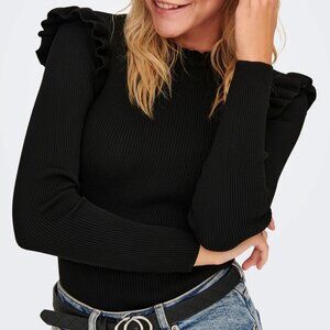 ONLY women's XS black knit  sweater